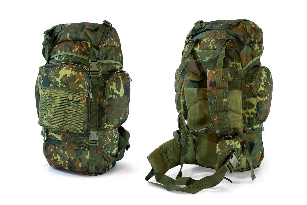BW Kampfrucksack HDT-camo FG Modell Ausrüstung Survival Basic Rucksack groß 